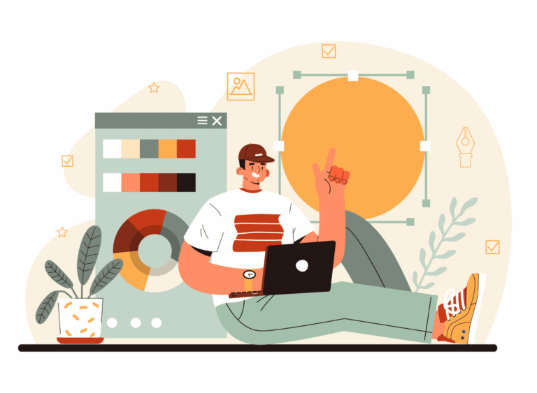 Creative branding and visual identity design by Rajni Dutta Art — handcrafted logos, color palettes, and brand elements inspired by culture and art.