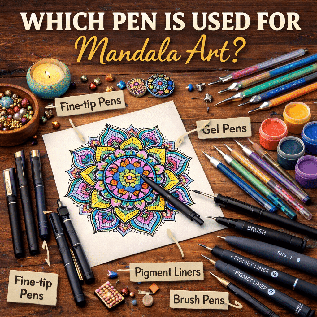 Pen used for mandala art