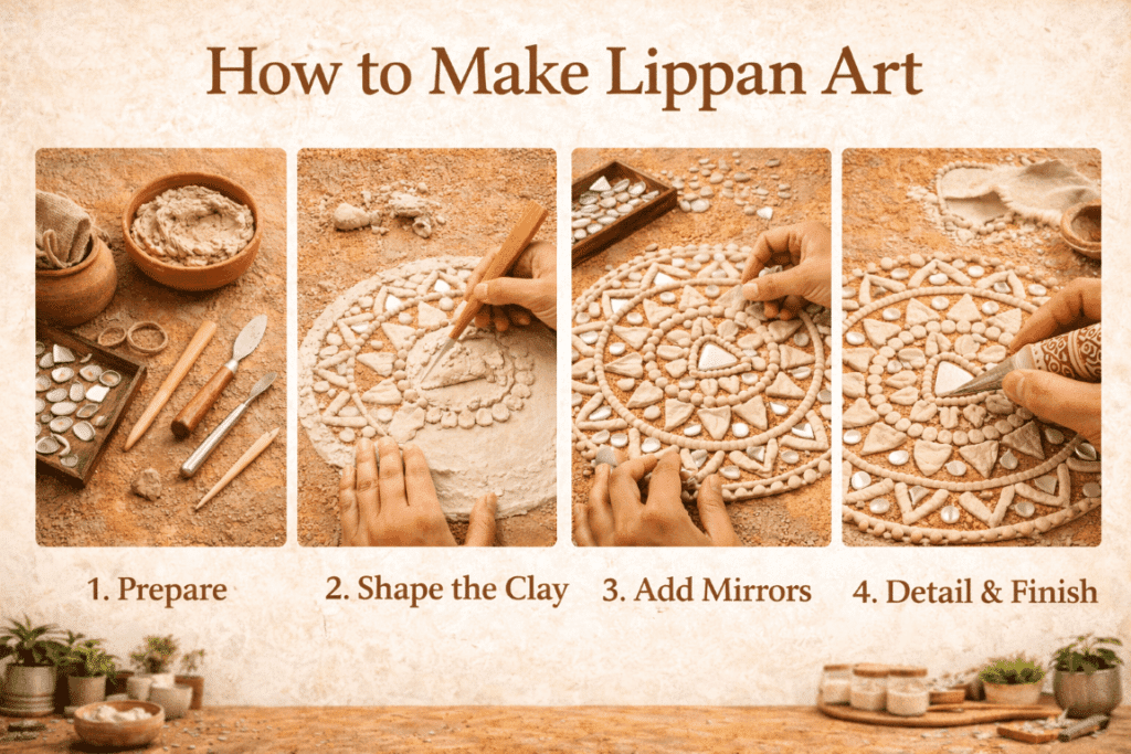 how to make lippan art