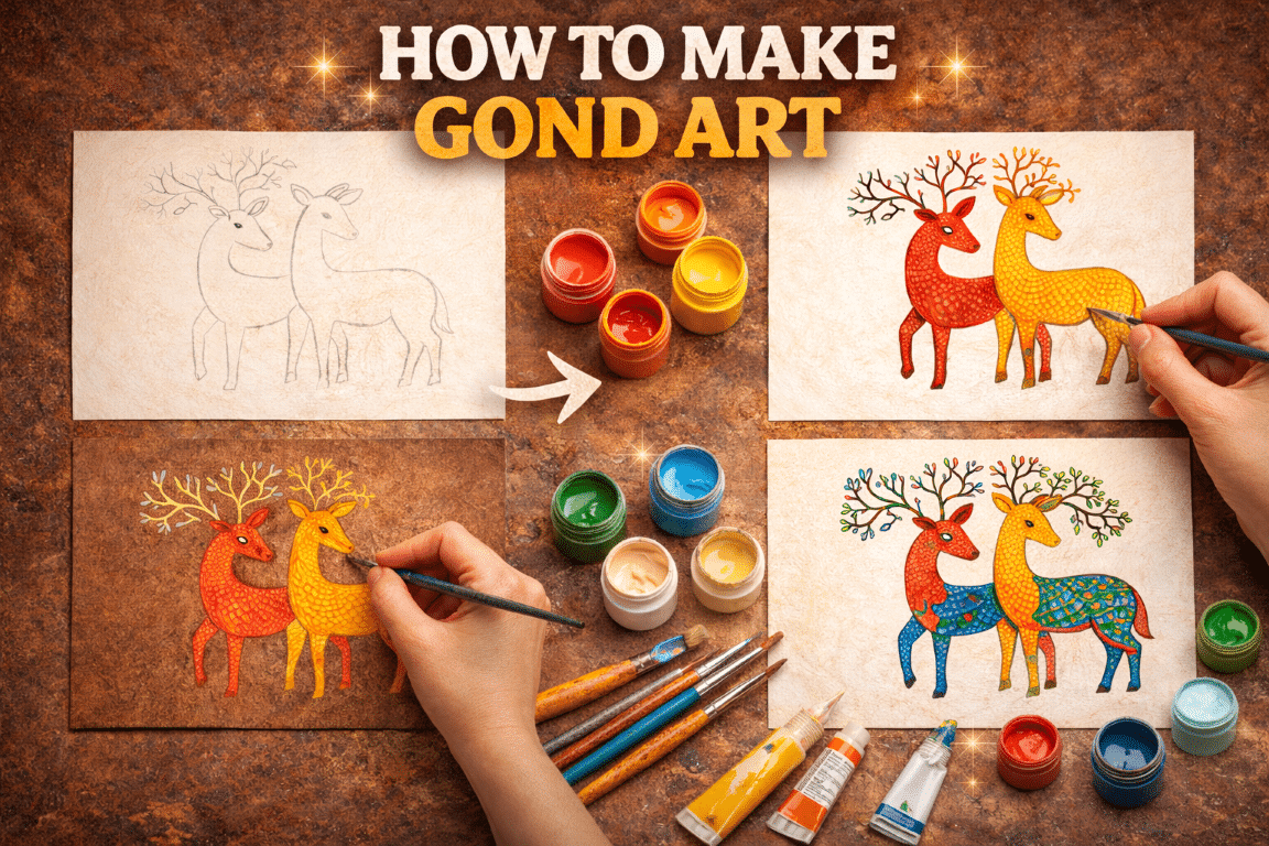 How to make gond art