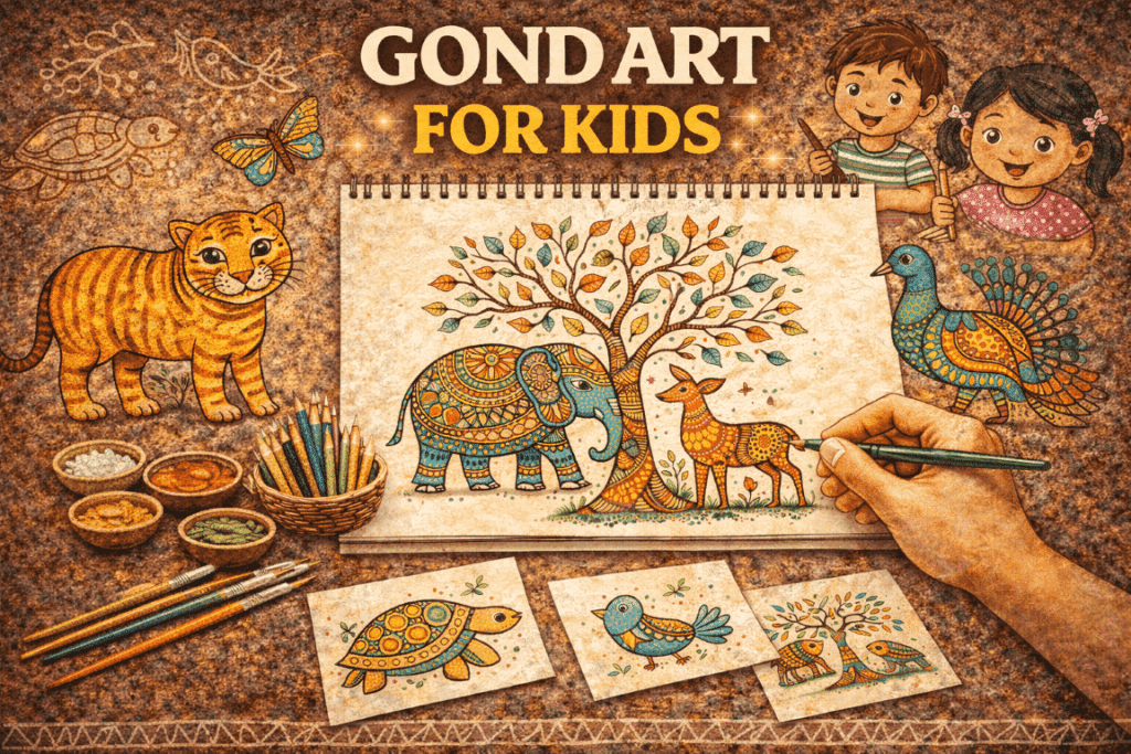Folk painting for kids