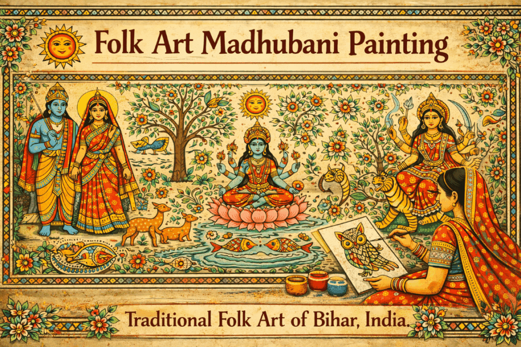 folk art madhubani painting