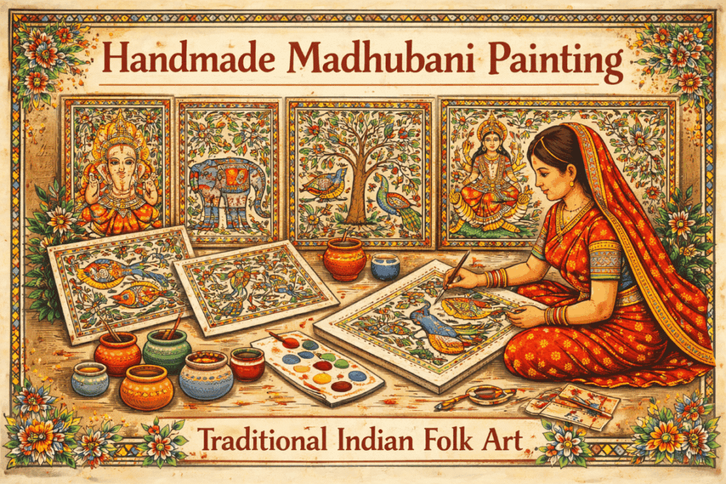 handmade madhubani painting