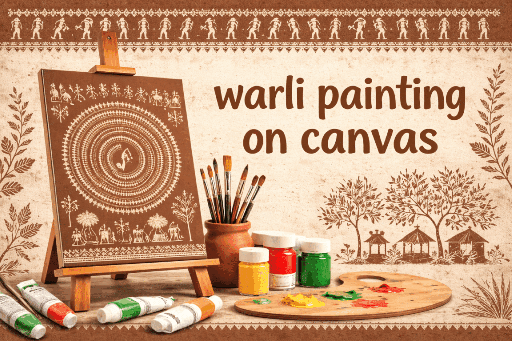 Warli painting on canvas