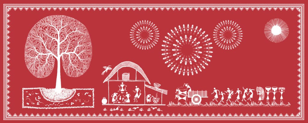 Village warli art image