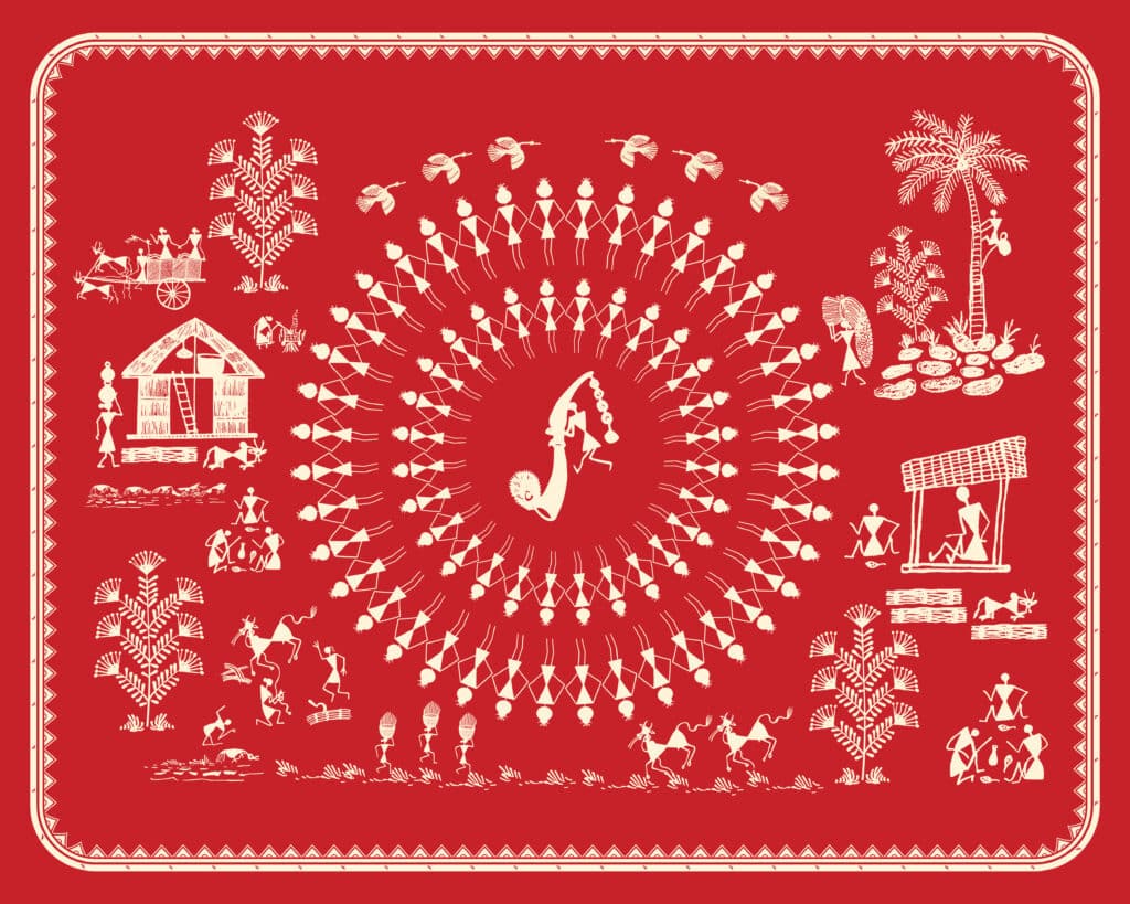 Nature based warli art images